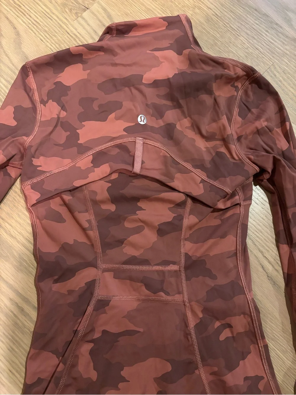 Lululemon Women's Rust Camo Zip-Front Jacket Sports Cardigan Size 0